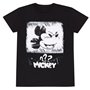 T-shirt à manches courtes unisex Mickey Mouse Poster Style Noir