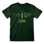 T-shirt à manches courtes unisex The Legend of Zelda Icons Vert foncé