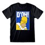T-shirt à manches courtes unisex The Simpsons Doh Noir