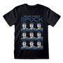 T-shirt à manches courtes unisex Star Trek Many Mood Of Spock Noir