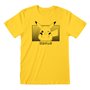 T-shirt à manches courtes unisex Pokémon Pikachu Katakana Jaune