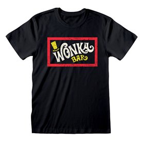 T-shirt à manches courtes unisex Willy Wonka Wonka Bar Noir