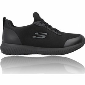 Chaussures de sport pour femme Skechers SQUAD 77222EC BKRG  Noir