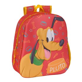 Sac à dos enfant 3D Clásicos Disney Pluto Orange 27 x 33 x 10 cm