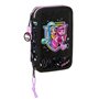 Plumier double Monster High Noir 12.5 x 19.5 x 4 cm 28 Pièces