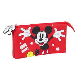 Trousse Fourre-Tout Triple Mickey Mouse Clubhouse Fantastic Bleu Rouge