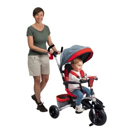 Tricycle Mondo On & Go Moovi Explore Rouge Convertible Pliable Rotatio