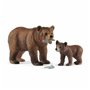 Figurine Schleich 42473 Maman grizzly avec ourson Plastique