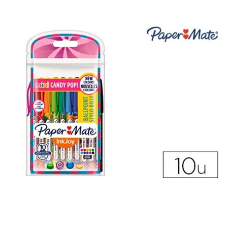 stylo à encre liquide Paper Mate 2022692 Violet Multicouleur (10 Unité