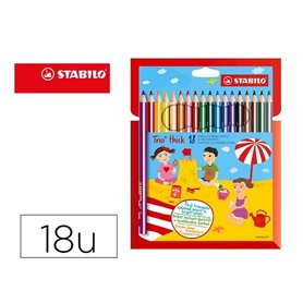 Crayons de couleur Stabilo Trio Multicouleur 18 Pièces