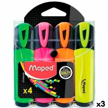 Ensemble de Marqueurs Fluorescents Maped Fluor Quality Neon Multicoule