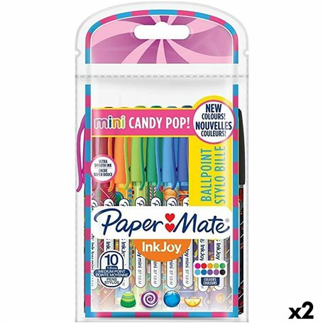Ensemble de Stylos Paper Mate Mini Candy Pop Multicouleur 1 mm (2 Unit