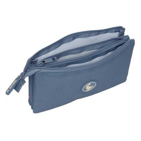 Trousse Fourre-Tout Triple El Ganso Basics Bleu 22 x 3 x 12 cm