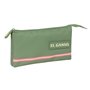 Trousse Fourre-Tout Triple El Ganso Basics Vert 22 x 3 x 12 cm