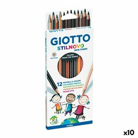 Crayons de couleur Giotto Stilnovo Skin Tones Multicouleur (10 Unités)