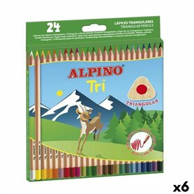 Crayons de couleur Alpino Tri Multicouleur (6 Unités)