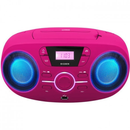 BIGBEN CD61RSUSB Lecteur Radio Cd Portable Usb Rose 70,99 €