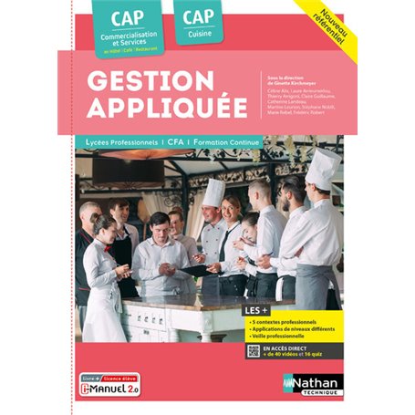 Gestion appliquée CAP Cuisine / CAP CS HCR - 2024 - Pochette - élève - + iManuel