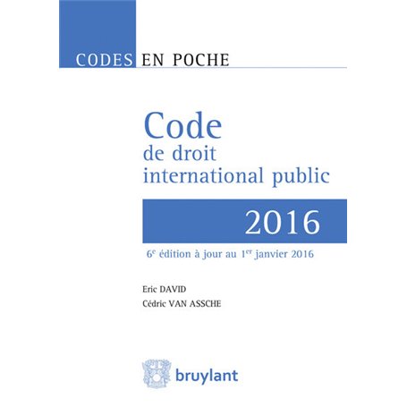Code de droit international public 2016