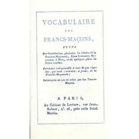 Vocabulaire des francs-macons