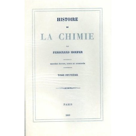 Histoire de la chimie - tome 2