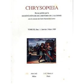 Chrysopoeia - tome 3 fasc. 1. Janvier / Mars 1989