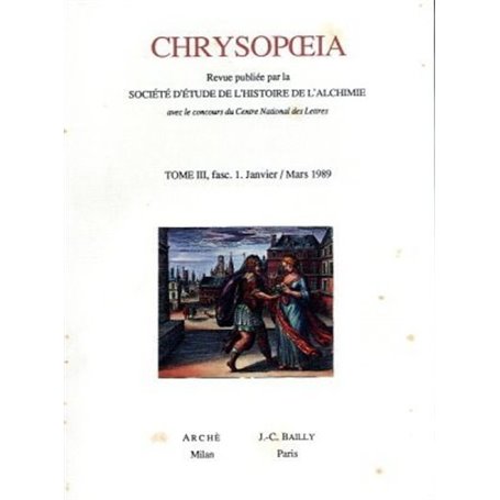 Chrysopoeia - tome 3 fasc. 1. Janvier / Mars 1989