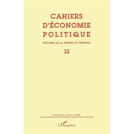 Cahiers d'économie politique n°32