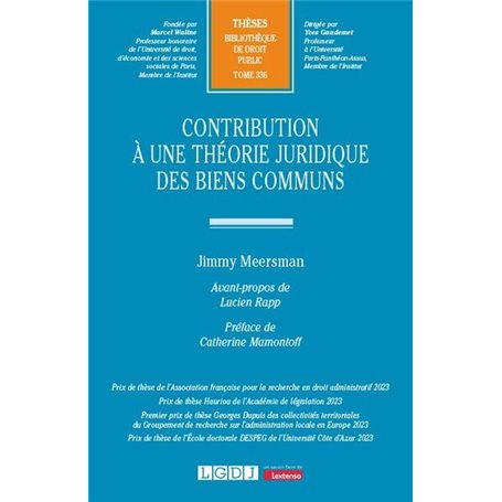 Contribution à une théorie juridique des biens communs