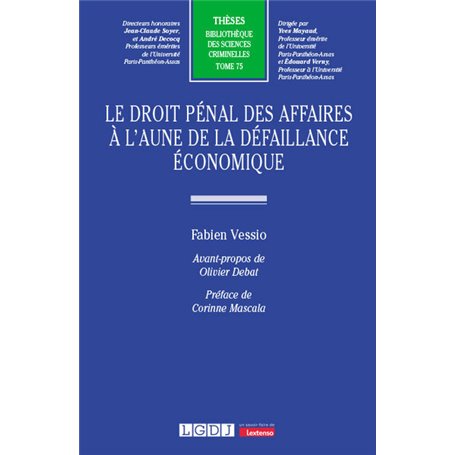 Le droit pénal des affaires à l'aune de la défaillance économique