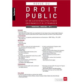 Revue du droit public et de la science politique en France et à l'étranger N°1-2024