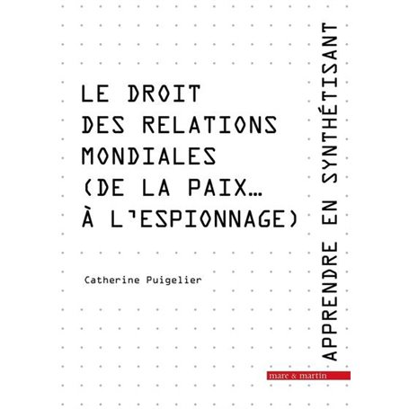 Apprendre en synthétisant Tome 6. Le droit des relations mondiales (de la paix... à l'espionnage)