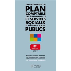 Liste des comptes du plan comptable des établissements et services sociaux et médico-sociaux publics