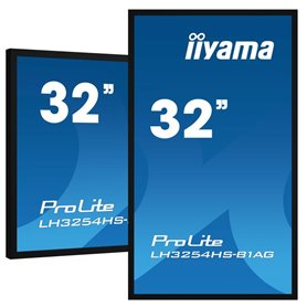 iiyama LH3254HS-B1AG affichage de messages Panneau plat de signalisation numérique 80 cm (31.5") LCD Wifi 500 cd/m² Full HD Noir