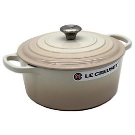 Le Creuset Signature Roaster rond de 22cm Meringue crème (21177227164430)