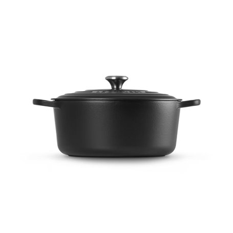 Le Creuset Signature Roaster rond 30 cm noir Schwarz (21177300000430)