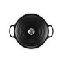 Le Creuset Signature Roaster rond 30 cm noir Schwarz (21177300000430)