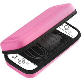 Pochette de protection rigide rose pour Nintendo Switch