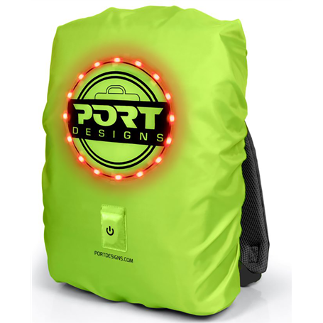 Housse de pluie Sac à dos avec LED Jaune Port