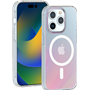 Coque Compatible MagSafe Hybride Semi-transparente Irisée pour iPhone 15 Pro Bigben