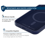 Coque Renforcée iPhone 15 Pro Max Silicone Compatible MagSafe Bleu Marine - Garantie à vie Force Case