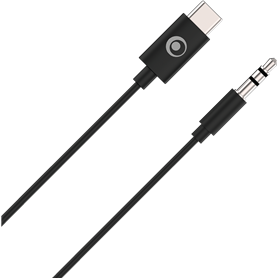 Adaptateur Jack 3.5mm vers USB C 90cm Noir Bigben