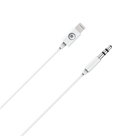 Adaptateur Jack 3.5mm vers Lightning 90cm Blanc Bigben