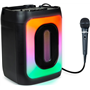 Enceinte Bluetooth® avec effets lumineux PARTY + micro filaire 30W Noire Party