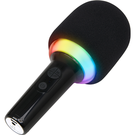 Microphone Bluetooth® PARTY MIC 3 15W avec effets lumineux Noir Party