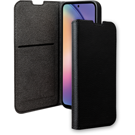 Etui Folio Wallet Samsung G A55 Support vidéo Noir - 65% Plastique recyclé Certifié GRS Bigben