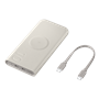Powerbank 10000mAhUSB C/USB C Power Delivery + Induction 7,5W Beige - Matériaux recyclés Samsung