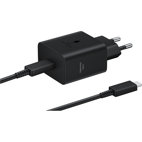 Chargeur maison USB C 45W Power Delivery GaN + Câble USB C/USB C 1.8m Noir Samsung