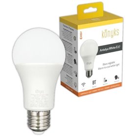 Ampoule connectée - KONYKS - Antalya White E27 - LED Wifi + Bt - 780 Lumens - 9 W - Blanc réglable - Compatible Alexa / Google H