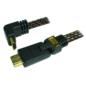 Cable HDMI 1.4 haute dfinition 2 METRES FULL HD 1080p 3D HDCP - Connecteurs cou